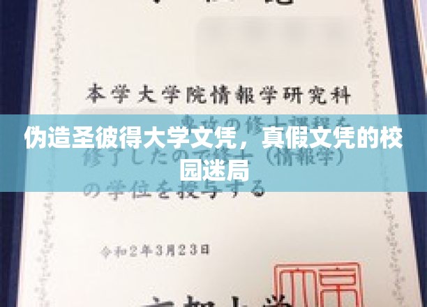 校园风云，揭秘伪造圣彼得大学文凭的神秘交易