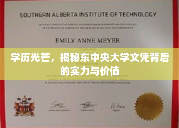 学历之光，揭秘东中央大学文凭的内涵与价值