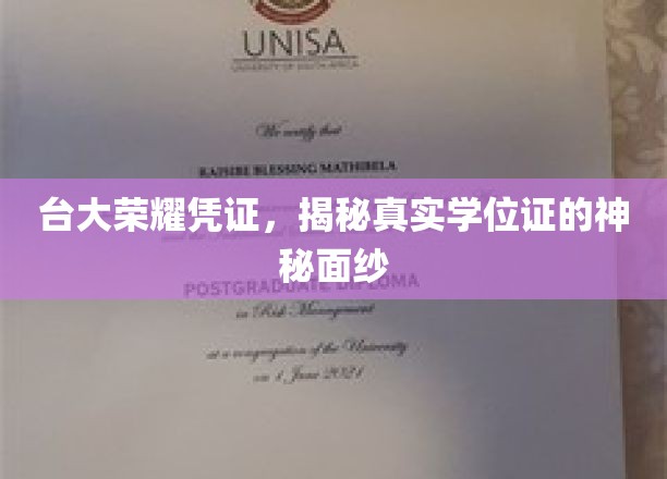 台大文凭背后的秘密，揭开学位证的神秘面纱