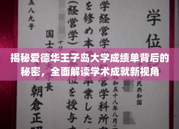 深入解析爱德华王子岛大学成绩单，展现学术成就的多维度视角