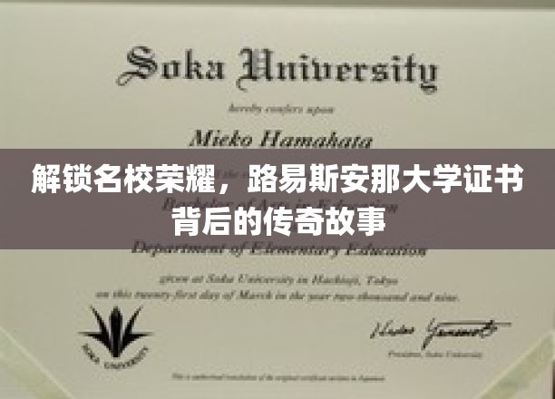 揭开路易斯安那大学荣耀证书的神秘面纱