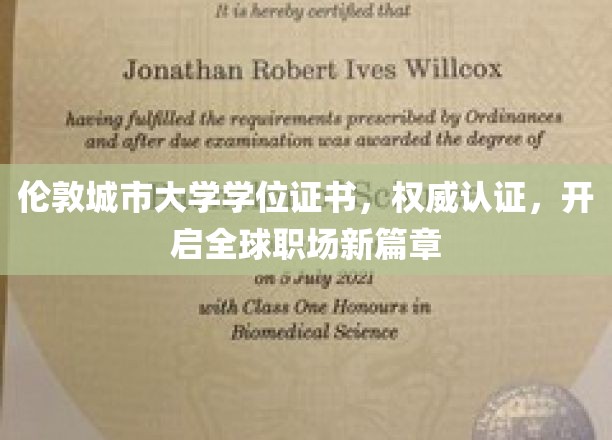 伦敦城市大学学位证书，国际职场通行证，引领未来职业新起点