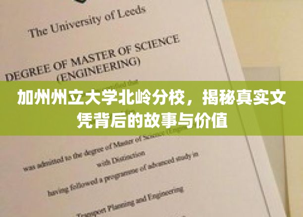 揭开加州州立大学北岭分校文凭的神秘面纱，价值与真相大揭秘