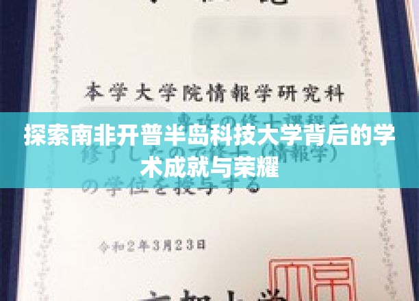 南非开普半岛科技大学：探寻学术成就与荣耀之旅
