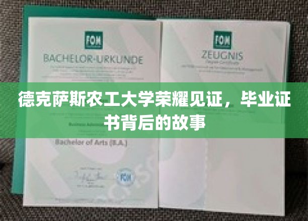 德州农工大学荣耀背后，毕业证书的传奇旅程