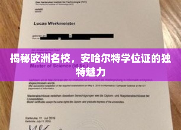 探索欧洲精英教育，揭秘安哈尔特大学学位证书的非凡价值