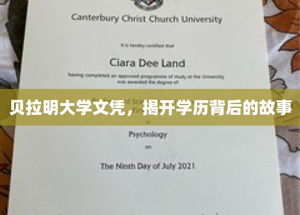 贝拉明大学文凭，探寻学历背后的故事