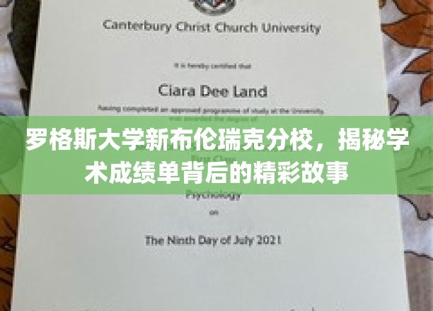 探寻罗格斯大学新布伦瑞克分校成绩单背后的璀璨篇章