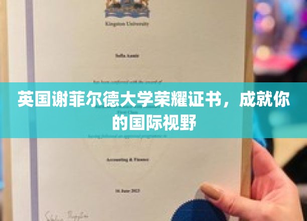 开启全球视野之旅，谢菲尔德大学荣耀证书，成就非凡人生