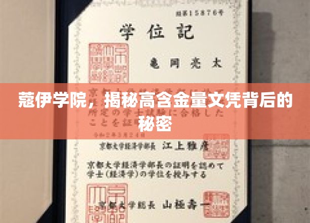揭开蔻伊学院文凭含金量的神秘面纱