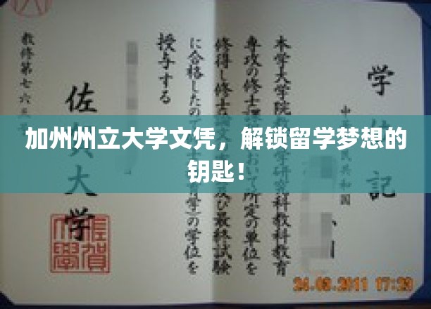 加州州立大学文凭，开启留学梦想之门！