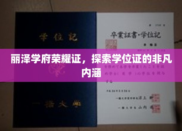 学位荣耀新篇章，丽泽学府证照背后的深意探秘