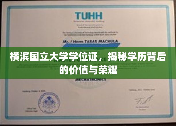 横滨国立大学学位证，探寻荣耀背后的学历价值