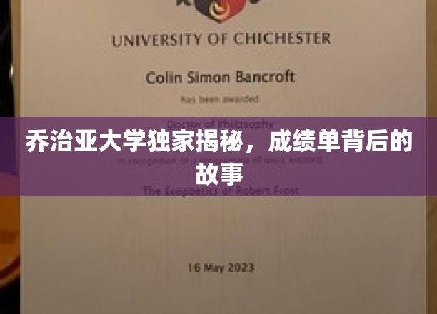 揭开乔治亚大学成绩单背后的真实画卷