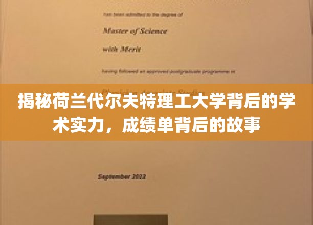 揭秘荷兰代尔夫特理工大学背后的学术实力，成绩单背后的故事