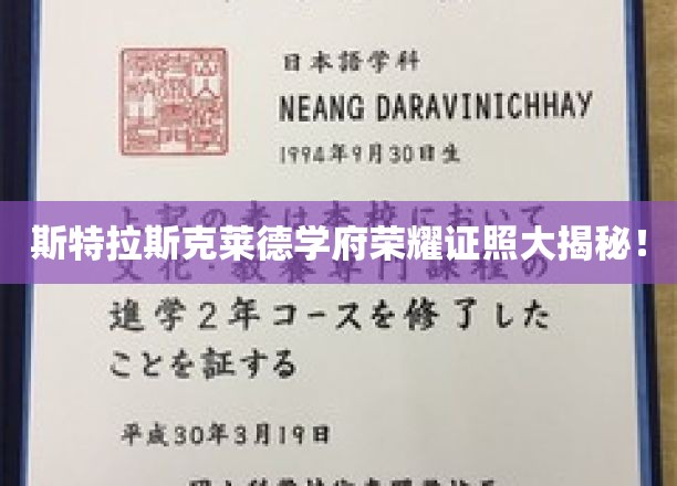 斯特拉斯克莱德学府荣耀证照大揭秘！