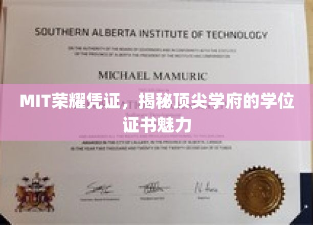 MIT荣耀凭证，揭秘顶尖学府的学位证书魅力