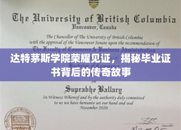 达特茅斯荣耀，探寻毕业证书背后的神秘传奇