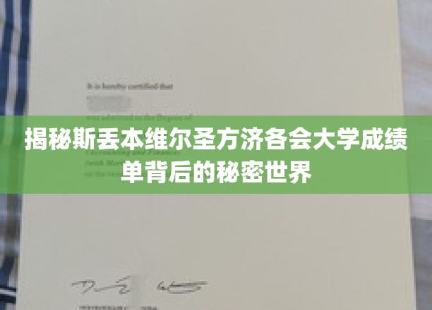 揭秘斯丢本维尔圣方济各会大学成绩单背后的秘密世界