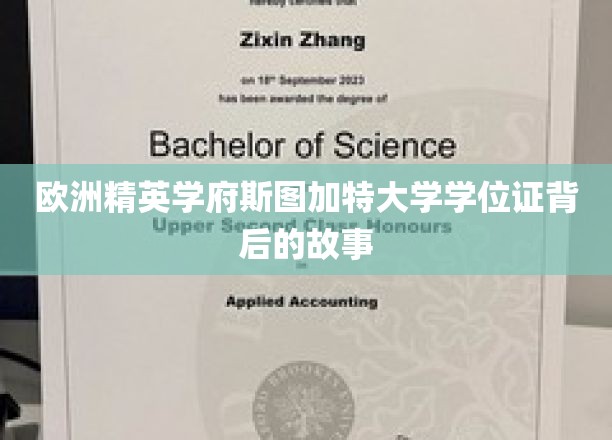 欧洲精英学府斯图加特大学学位证背后的故事