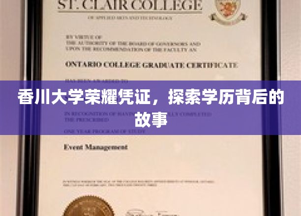 香川大学荣誉证书背后的传奇，一场学历背后的深度探寻