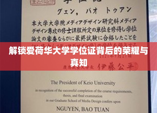 揭秘爱荷华大学学位证的璀璨光环与深厚内涵