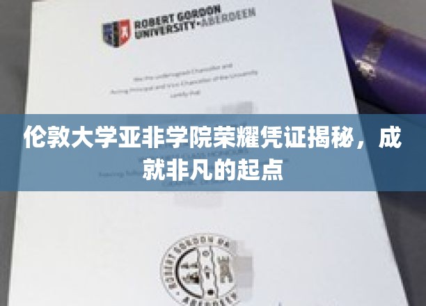 解锁伦敦大学亚非学院荣耀之路，非凡起点，见证传奇启航