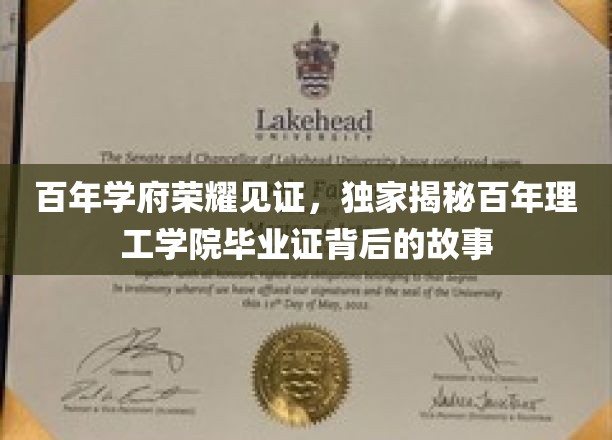 百年学府传承之光，揭秘理工学院毕业证背后的传奇印记