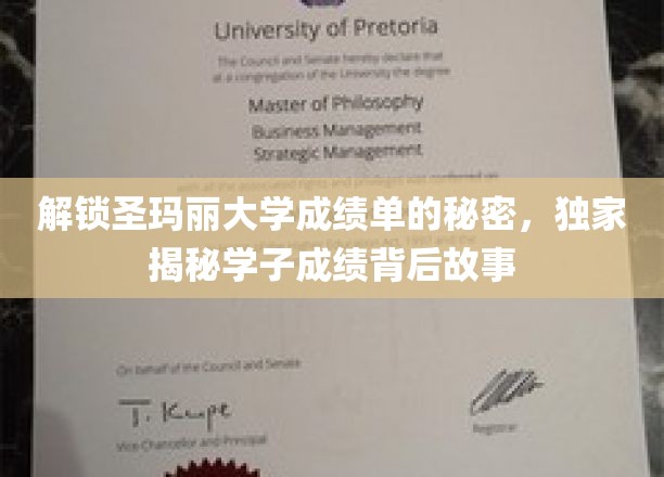 揭开圣玛丽大学成绩单的神秘面纱，揭秘学子背后的奋斗篇章