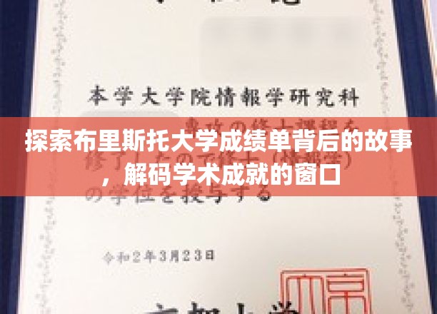 揭开布里斯托大学成绩单的面纱，揭秘学术成就的神秘之门