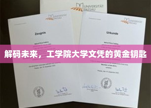 未来职场通行证，揭秘工学院文凭的无限潜能