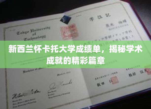怀卡托大学成绩单，见证学术辉煌的非凡篇章