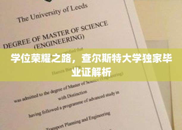 学位荣耀之路，查尔斯特大学独家毕业证解析