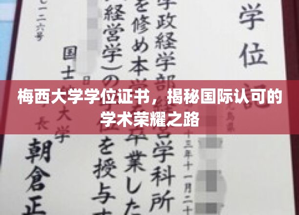 梅西荣耀，探索国际认可学位背后的学术传奇