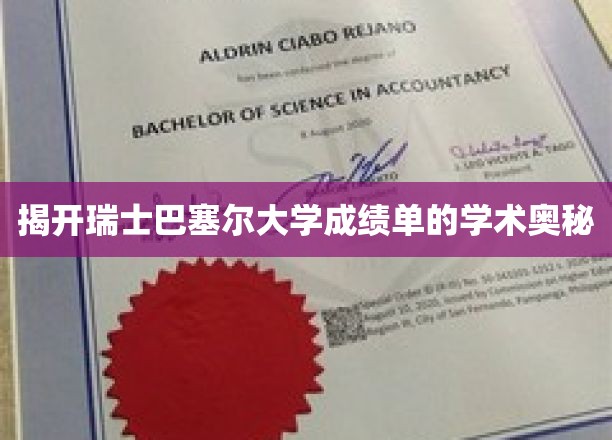 瑞士巴塞尔大学成绩单背后的学术秘密大揭秘