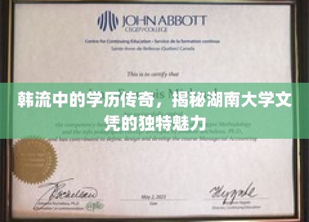 学历闪耀韩流，湖南大学文凭如何成为明星圈内的热门选择？