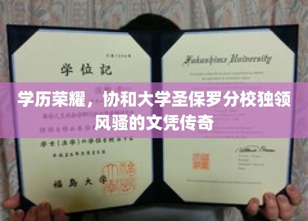 协和之光，圣保罗分校学历证书背后的传奇荣耀
