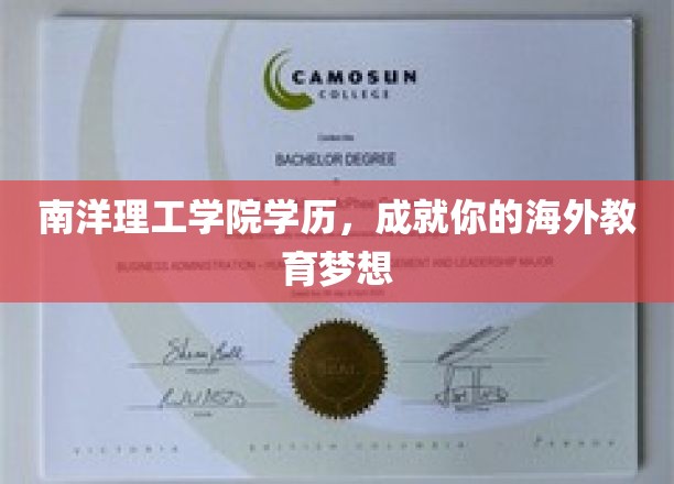 南洋理工学院荣耀之路，开启你的国际学术之旅