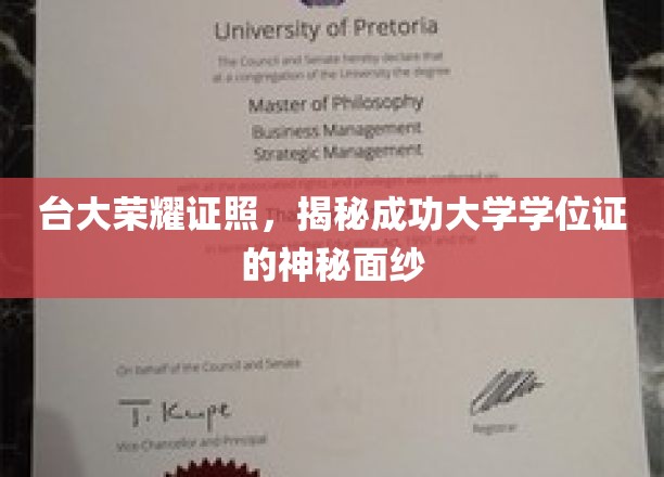 台大荣耀见证，一探成功大学学位证的神秘魅力