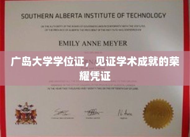 广岛大学学位证书，见证学术成就的荣耀凭证