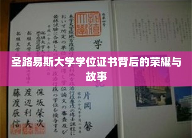 圣路易斯大学学位证书，探寻荣耀背后的传奇故事