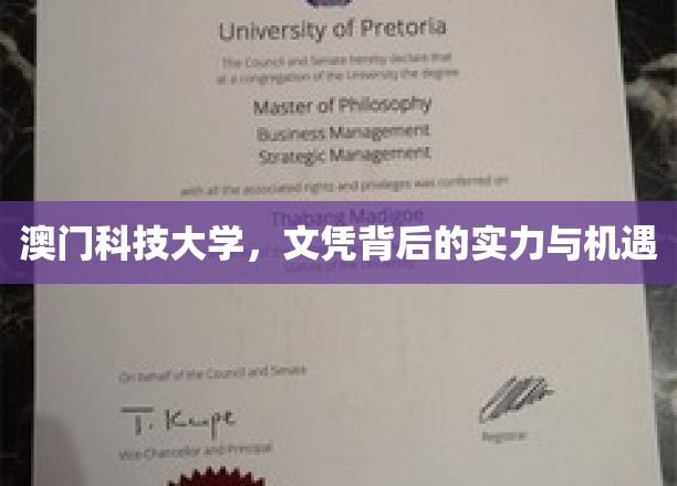澳门科技大学，文凭背后的实力与机遇