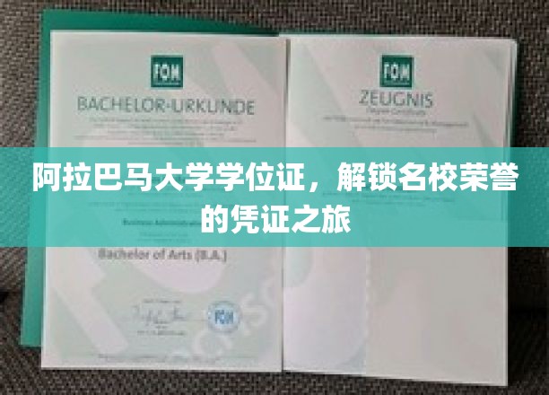 阿拉巴马大学学位证，解锁名校荣耀的凭证之旅