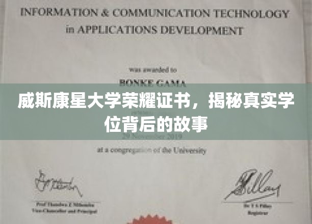 威斯康星大学荣耀证书，探寻学位背后的传奇历程