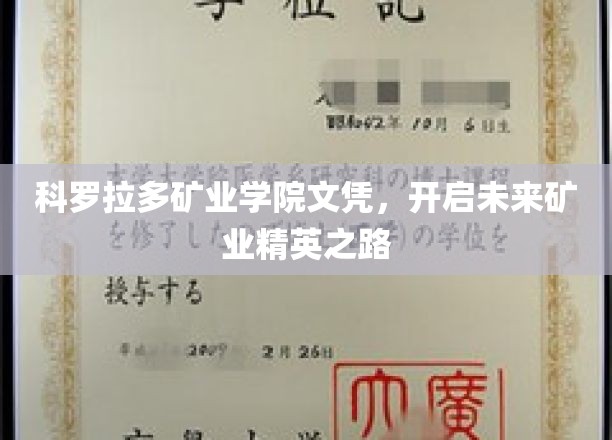 矿业精英起航点，科罗拉多矿业学院文凭助梦前行