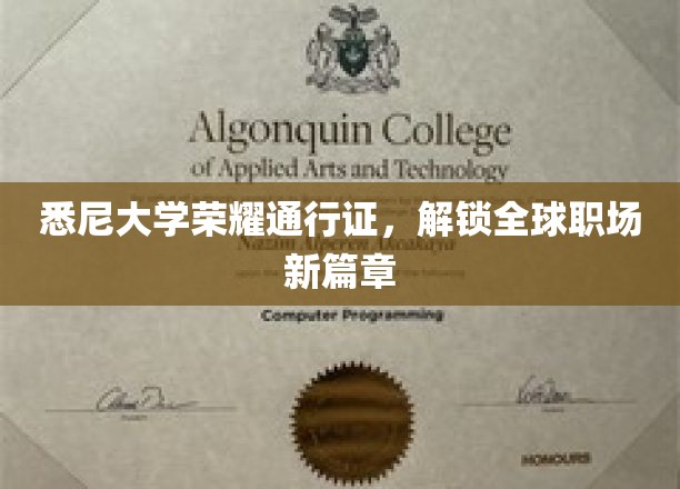 悉尼大学通行证，开启国际职场新纪元