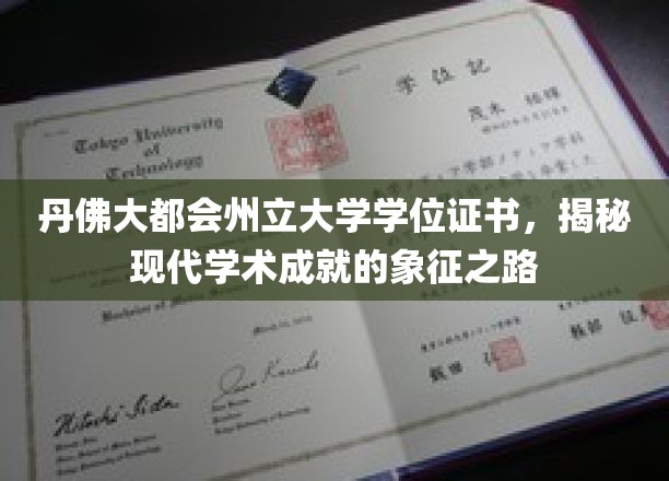 丹佛大都会州立大学学位证书，揭秘现代学术成就的象征之路