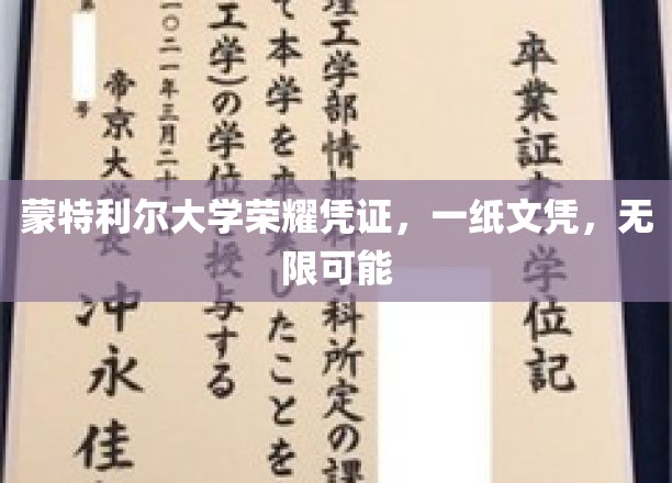 蒙特利尔大学荣耀凭证，一纸文凭，无限可能