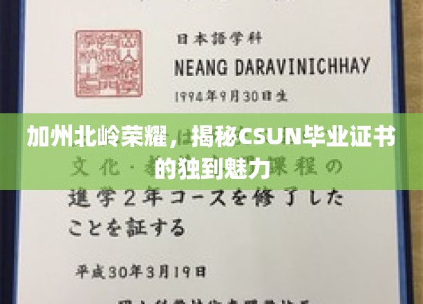 加州北岭荣耀，揭秘CSUN毕业证书的独到魅力