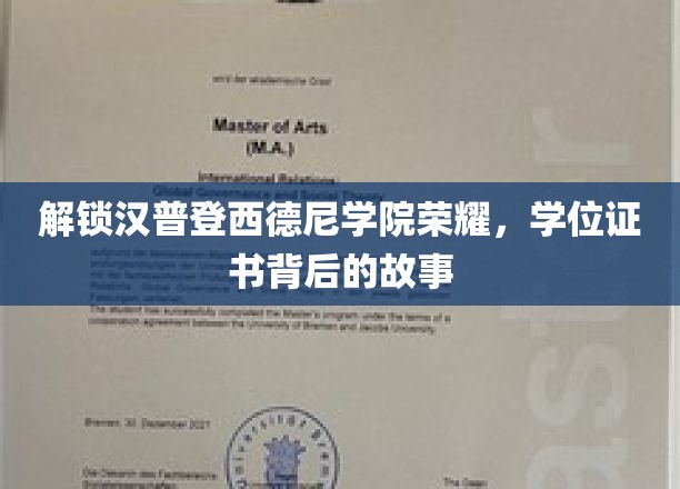 探寻汉普登西德尼学院荣耀，学位证书背后的故事
